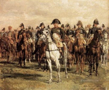  Militar Arte - Napoleón y su Estado Mayor militar Jean Louis Ernest Meissonier
